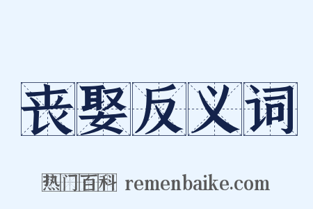 丧娶反义词是什么意思的图片
